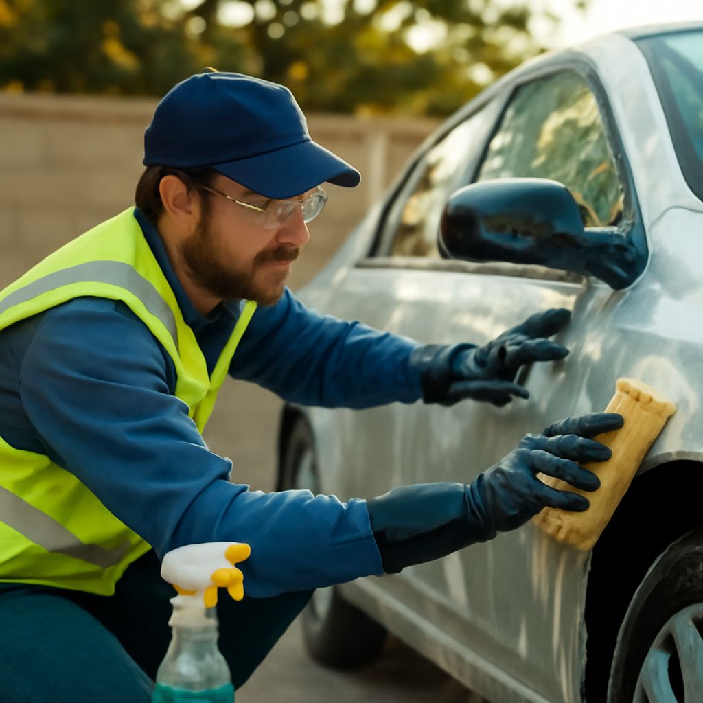 Car wash chemicals and using an old license plate on a new car