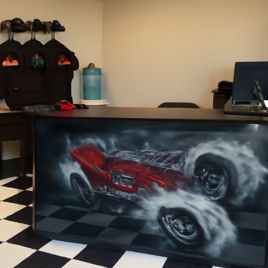 Classic car repair and care with a mechanic in a garage